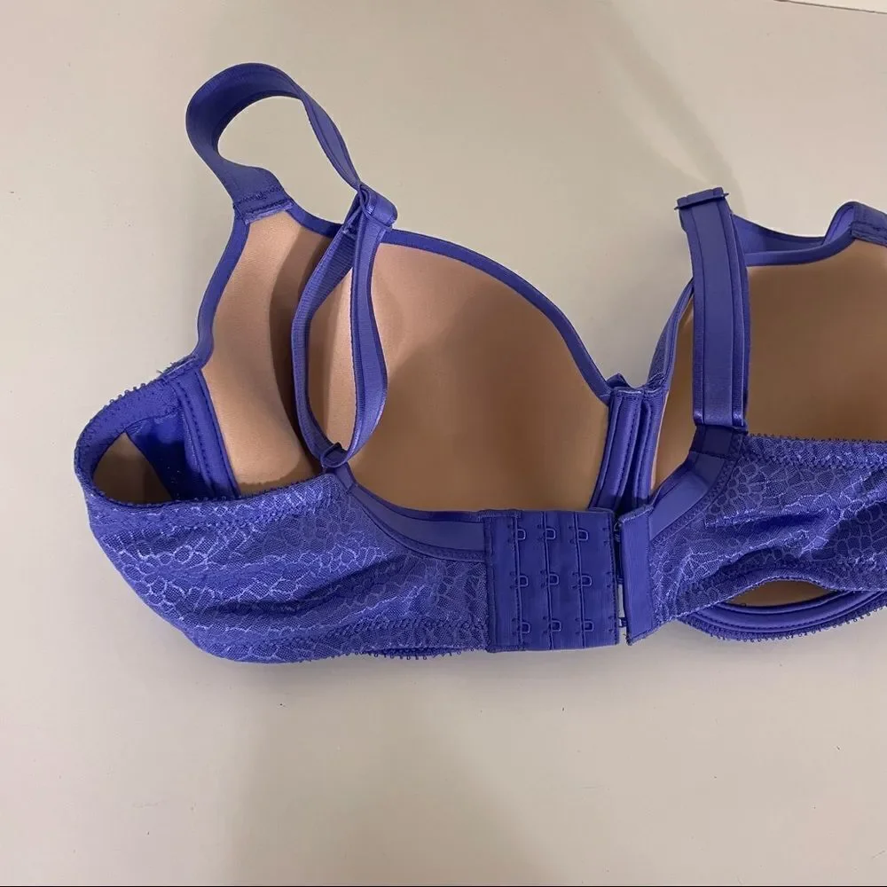 Chantelle Purple Flower Print‎ Lightly Lined Bra 40C
